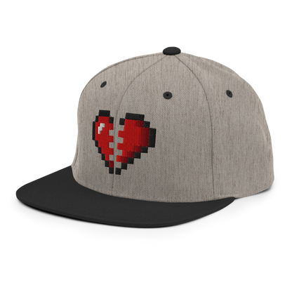 Broken Heart Snapback Hat