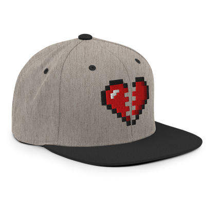 Broken Heart Snapback Hat